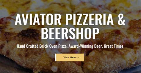 aviator pizza|aviator pizza and beer shop.